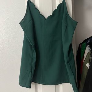 Express scalloped tank top